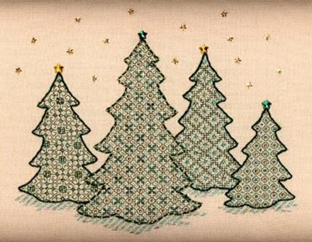 CHRISTMAS FOREST W/EMB Laura J Perin Designs Counted Canvas Pattern Only CHRISTMAS FOREST W/EMB Laura J Perin Designs Counted Canvas Pattern Only
