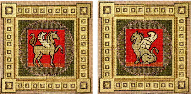 MYTHICAL BEASTS: PEGASUS & GRIFFIN Laura J Perin Designs Counted Canvas Pattern