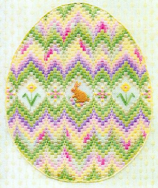 BARGELLO EGG (CC) 163h x 128w - 18ct canvas Laura J Perin Designs Counted Canvas Pattern