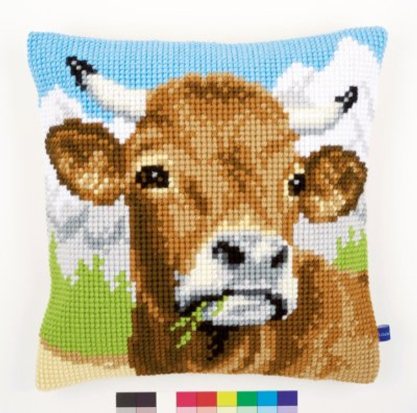 PNV148000 Vervaco Kit Cow with Horns Cushion