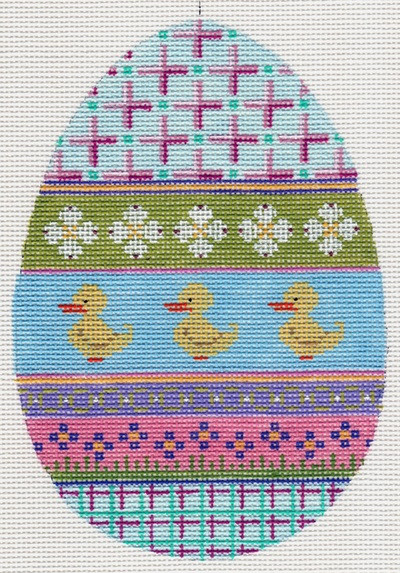 LL195A Labors Of Love Easter Egg with Ducks 18 Mesh 4.25x6
