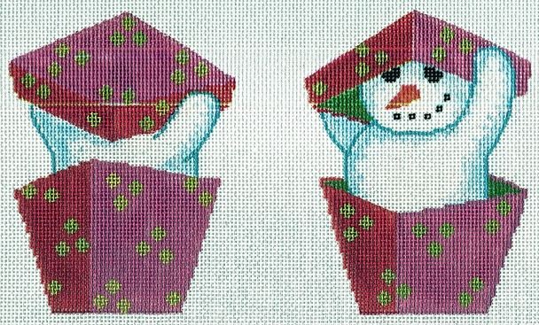 LL426B Labors Of Love Snowman in Box 18 Mesh 3.5" x 4.5" each (2