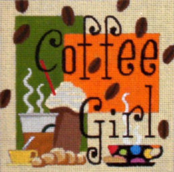 QT70 Raymond Crawford Designs Coffee Girl 5 x 5, 18 Mesh