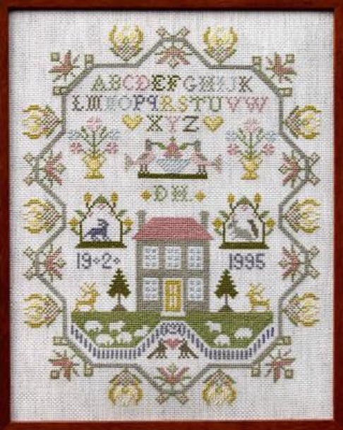 Country House Sampler Stitch Count: 133 x 169 Moira Blackburn Samplers MBCHS