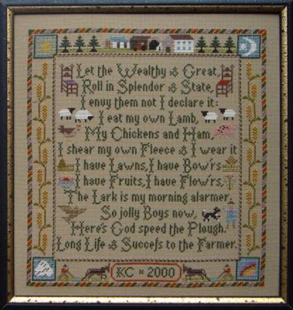 Farmer's Prayer Stitch Count: 170 x 181 Moira Blackburn Samplers MBFP 