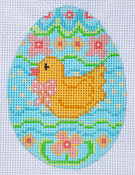 CH-69 Duck Egg With stitch guide 2 ¾ x 3 ¾ 18 Mesh Danji Designs CH Designs