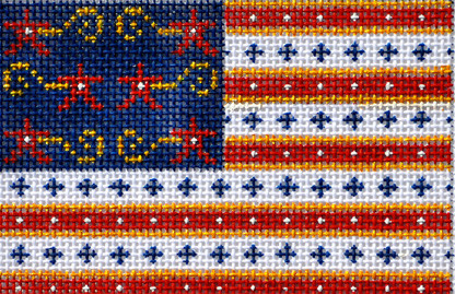 CH-114 Patriotic Flag 2 ½ x 4 18 Mesh CH Designs