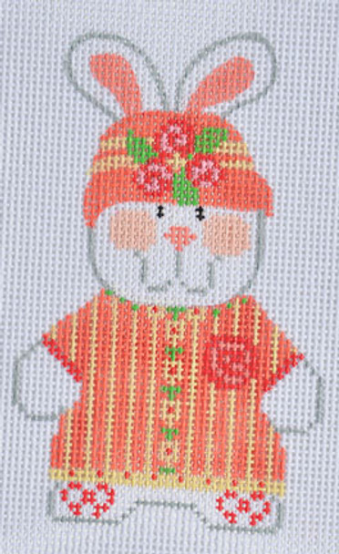 CH-119 Girl Bunny 2 stitch guide available 2 ½ x 4 18 Mesh Danji Designs CH Designs