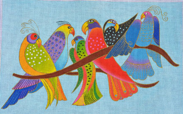 LB-117 Songbirds 10 x 16 18 Mesh LAUREL BURCH