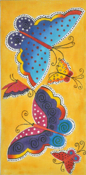 LB-95 Yellow Butterflies 8 x 16 13 Mesh LAUREL BURCH