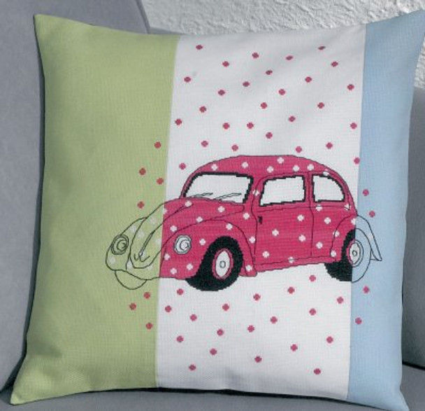 834326 Permin VW Pink Car  Pillow