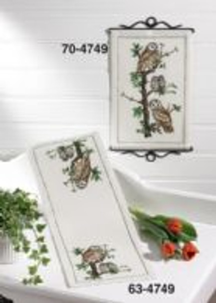 634749 Permin Owl Family  Table Runner  (Bottom Left)