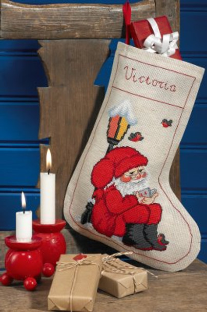 415202 Permin Cross Stitch Kit Santa Stocking
