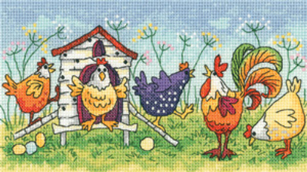 HCK1297A Heritage Crafts Happy Hens - Birds of a Feather by Karen Carter