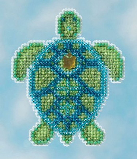 MH181611 Mill Hill Kit Sea Turtle (2016)Seasonal Ornament Kit