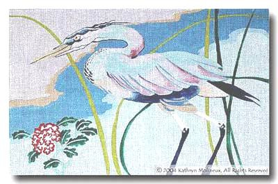 M-062 Heron 22.5 x 14.5 13 Mesh  Shorebird Studio