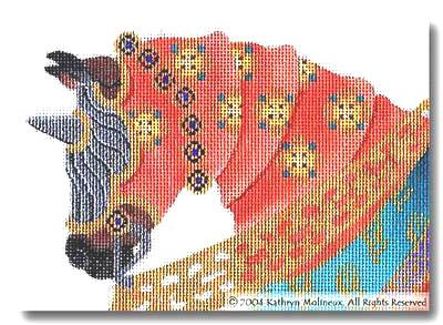 M-273 Medieval Horse 7 x 5 18 Mesh Shorebird Studio