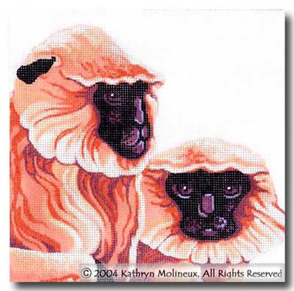 M-404 Squares: Langur Monkeys 9 x 9 14 Mesh Shorebird Studio