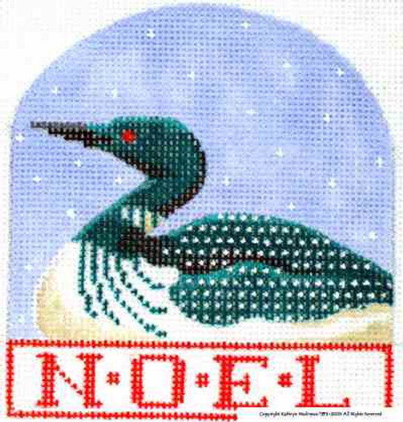 SB-329 Loon Ornament 3 x 4 18 Mesh Shorebird Studio