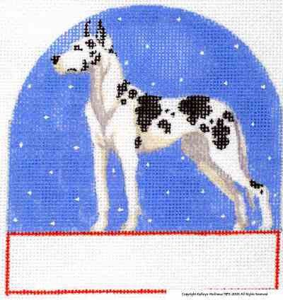 P-160 Harlequin Great Dane  5 x 5 18 Mesh Shorebird Studio