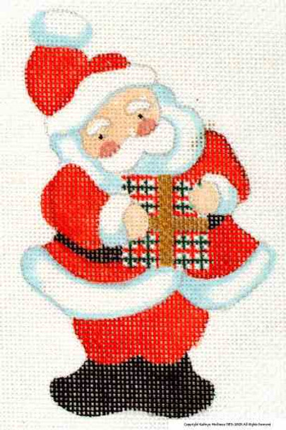 SB-107 Santa Ornament 3 x 4 18 Mesh Shorebird Studio