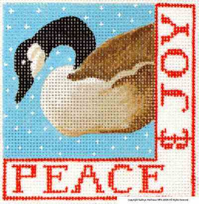 SB-102 Canada Goose Ornament  3 x 4 18 Mesh Shorebird Studio