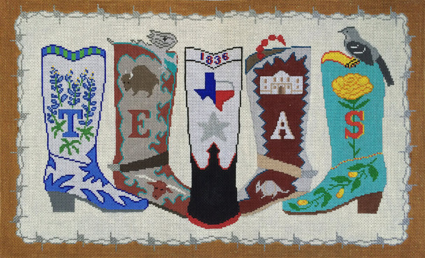 F3720 Texas 20 3/4 x 12 1/4" 16 ct. Fiori Designs 