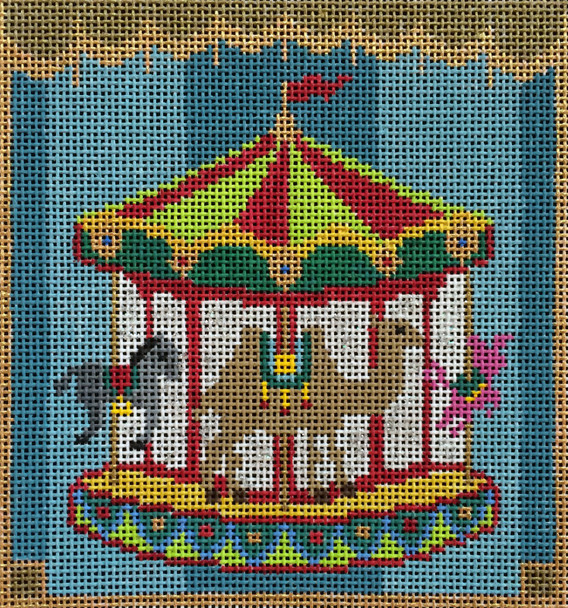 F3730 Camel Carousel 4 3/4 x 5" 18 ct. Fiori Designs 