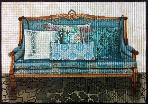 1075b Teal Couch 9x13 18 Mesh  Lani Enterprises