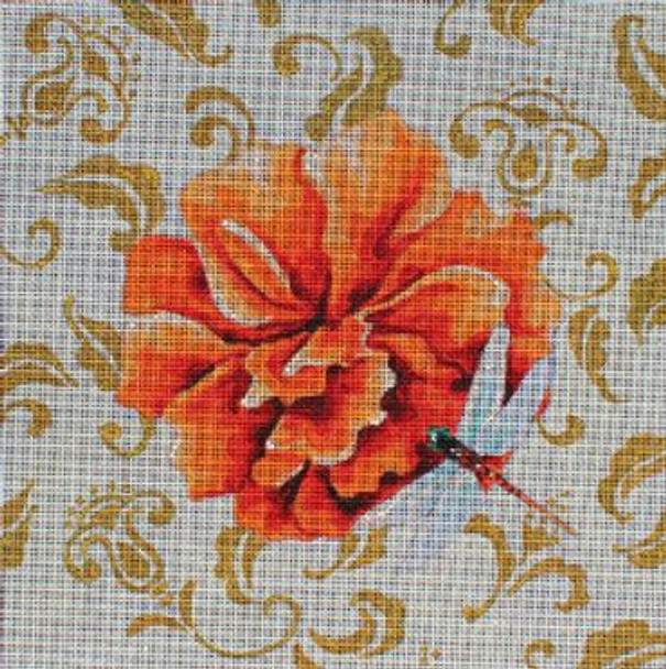 FF219 Peony and Dragonfly 10x10 18M Colors of Praise 