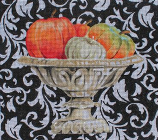 FF242 Elegant Pumpkins in Urn  14x12 1/2 13 Mesh Colors of Praise 