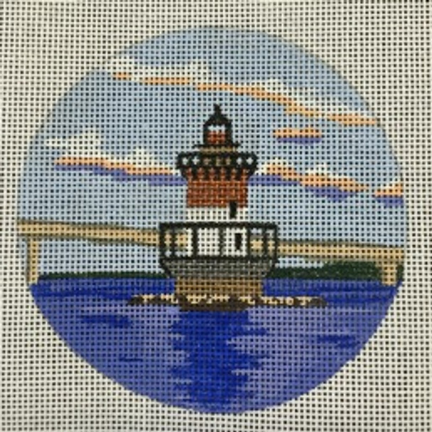 7133 Purple Palm Designs 18 Mesh Plum Beach Light, RI 4 x 4