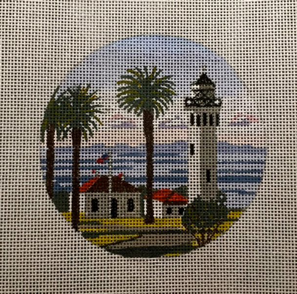 7128 Purple Palm Designs 18 Mesh Point Vicente Light- CA 4 x 4