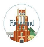 BT184A U of Richmond 4" Diameter 18 Mesh Kathy Schenkel Designs