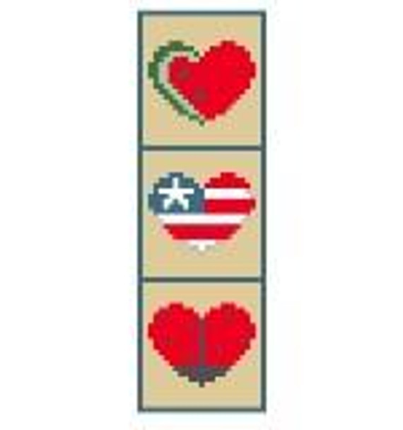 BK102 Americana Bookmark Kathy Schenkel Designs 1.5 x 4.25 18 Mesh