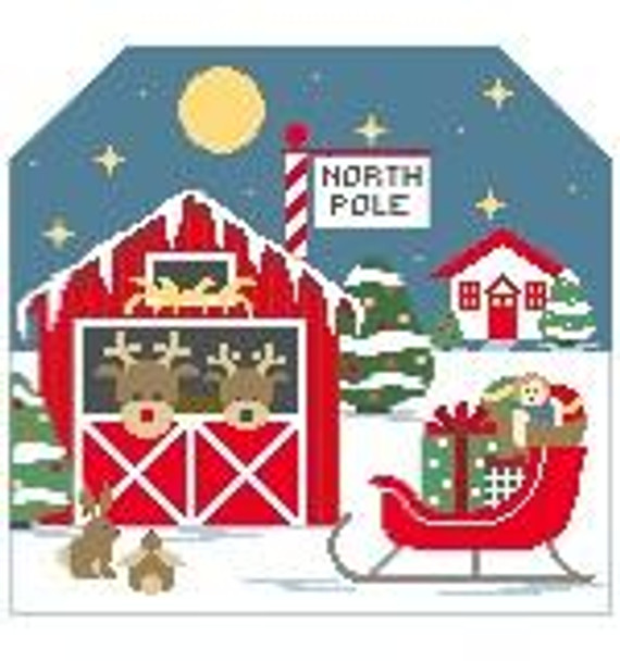 BG106 Tiny North Pole Background  Kathy Schenkel Designs 7.5 x 8 18 Mesh