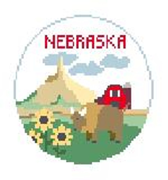 BT605 Nebraska Round Kathy Schenkel Designs  4" diameter 18 Mesh