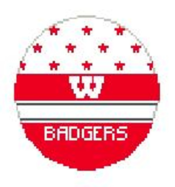 BT330 Wisconsin Badgers Kathy Schenkel Designs 4" Diameter 18 Mesh