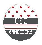 BT323 USC Gamecocks Kathy Schenkel Designs 4" Diameter 18 Mesh