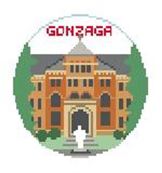 BT275 Gonzaga U, Founders Hall Kathy Schenkel Designs  4" diameter 18 Mesh