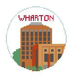 BT274 Wharton School of Business, U Kathy Schenkel Designs 4" diameter 18 Mesh