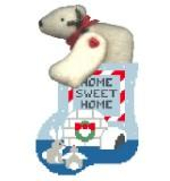 CM268 Home Sweet Home w/Polar BearKathy Schenkel Designs 3.75 x 4 18 Mesh