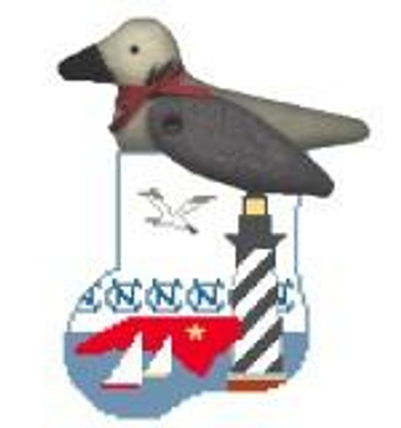 CM431 North Carolina State w/Seagull Kathy Schenkel Designs 3.75 x 4 Mini Sock