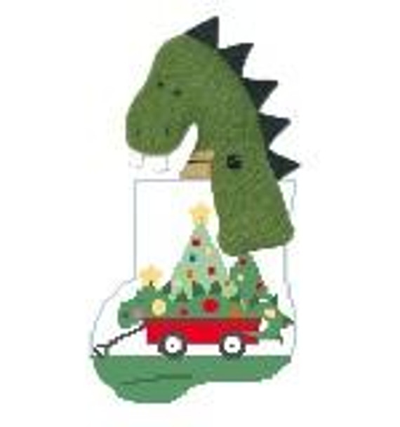 CM383 Dragon Wagon w/Dragon Kathy Schenkel Designs  3.75 x 4 Mini Sock 18 Mesh