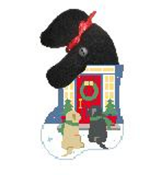 CM574 Front Door Labs w/Lab Kathy Schenkel Designs 4 x 4 Mini Sock 18 Mesh