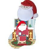 CM535 Putting Out Milk & Cookies w/S Kathy Schenkel Designs 3.75 x 4 Mini Sock 18 Mesh