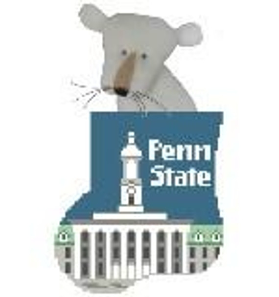CM483 Penn State w/Nittany Lion Kathy Schenkel Designs 3.75 x 4 Mini Sock 18 Mesh