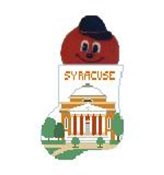 CM475G Syracuse U w/Orangeman Kathy Schenkel Designs 4 x 4 Mini Sock 18 Mesh