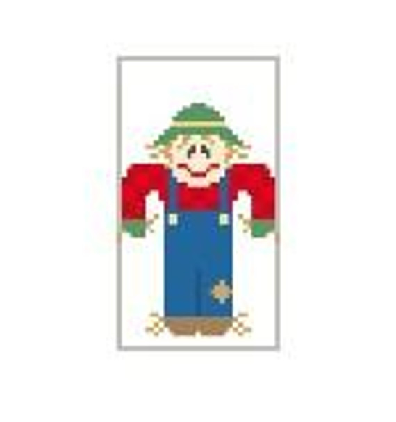 CO888 Tiny Scarecrow 1.5 x 3 18 Count Kathy Schenkel Designs