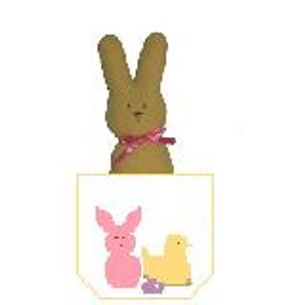 EO917 Peeps Basket Bunny Chick 3.5 x 3 18 Mesh Kathy Schenkel Designs